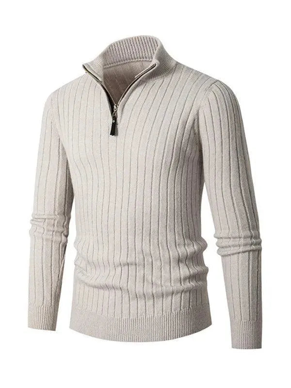 Solid Stretch Men Turtleneck Sweater - Pullover Sweater - LeStyleParfait