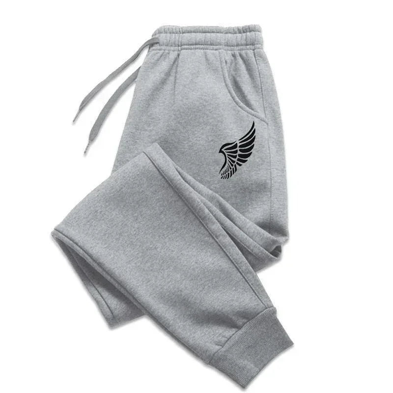 Sporty Casual Men Jogger Pants - Mid Rise Drawstring Tapered Fit