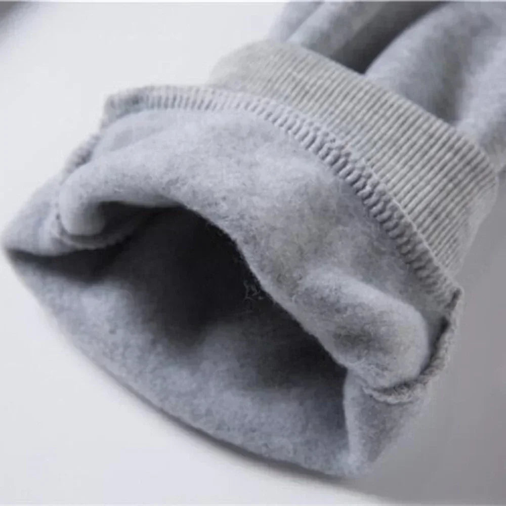 Sporty Casual Unisex Jogger Pants - Mid Rise Fleece Comfort