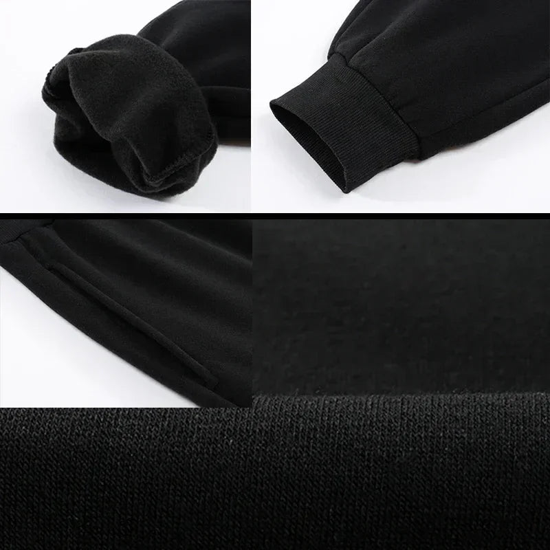 Sporty Men Jogger Pants - Mid-Rise Drawstring Tapered Fit
