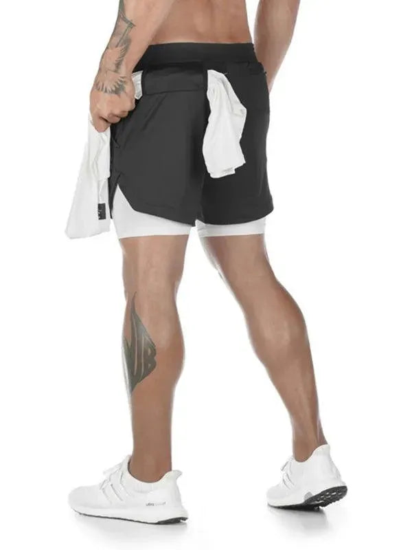 Two Piece Men Gym Shorts - Men's Shorts - LeStyleParfait