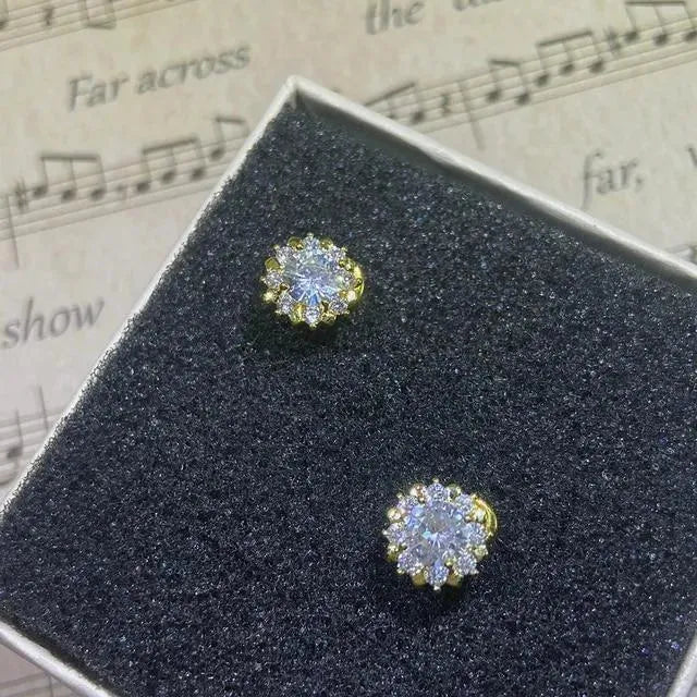 Sterling Silver Round Stud Earrings - Earrings - LeStyleParfait