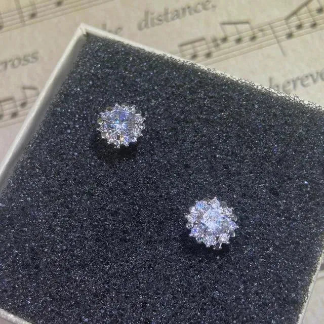 Sterling Silver Round Stud Earrings - Earrings - LeStyleParfait