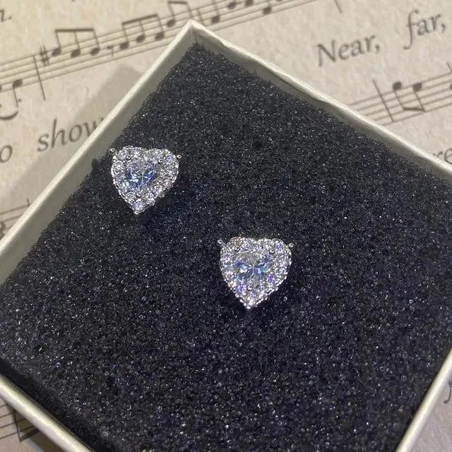 Sterling Silver Round Stud Earrings - Earrings - LeStyleParfait