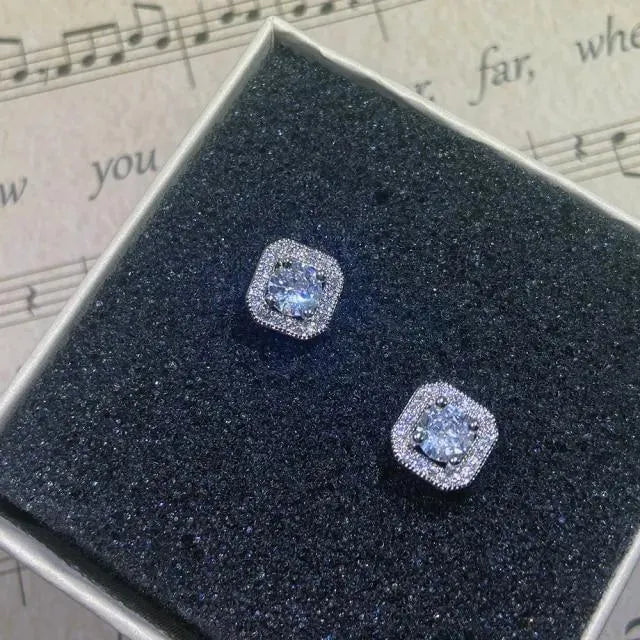 Sterling Silver Round Stud Earrings - Earrings - LeStyleParfait