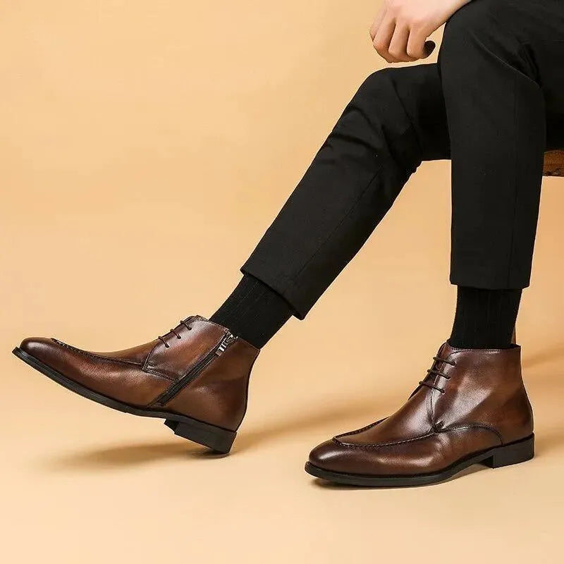 Stitched Leather Chelsea Boots For Men - Boots - LeStyleParfait