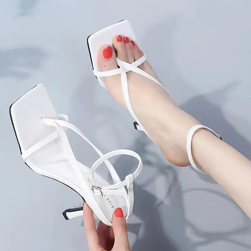 Strappy Open-Toe Women High Heels - Sandals - LeStyleParfait