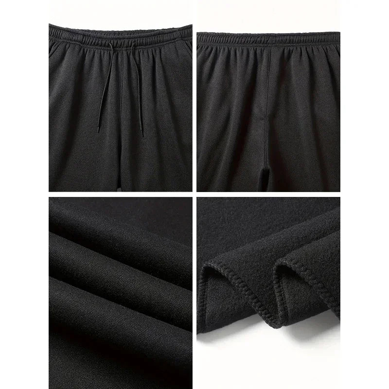Streetwear Men Jogger Pants - Mid-Rise Drawstring Tapered Fit