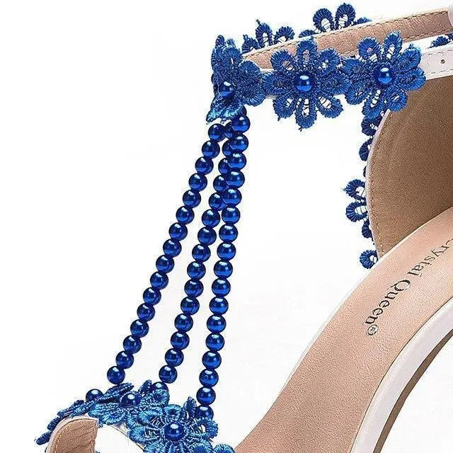 String Bead Lace Wedding Shoes - Sandals - LeStyleParfait