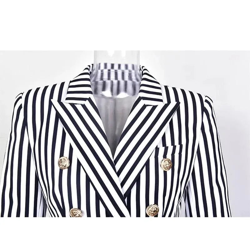 Striped Blazer Women - Casual - Striped-Pinstriped - Striped Blazer - LeStyleParfait