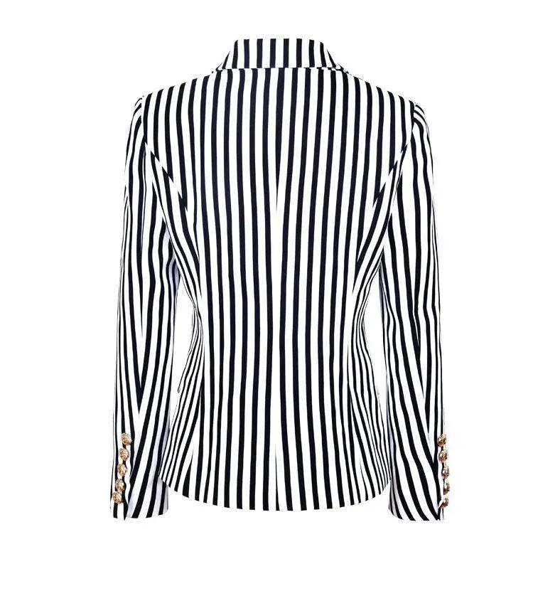 Striped Blazer Women - Casual - Striped-Pinstriped - Striped Blazer - LeStyleParfait