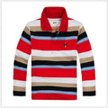 Striped Long Sleeve Polo Shirt for Kids-Polo Shirt-LeStyleParfait