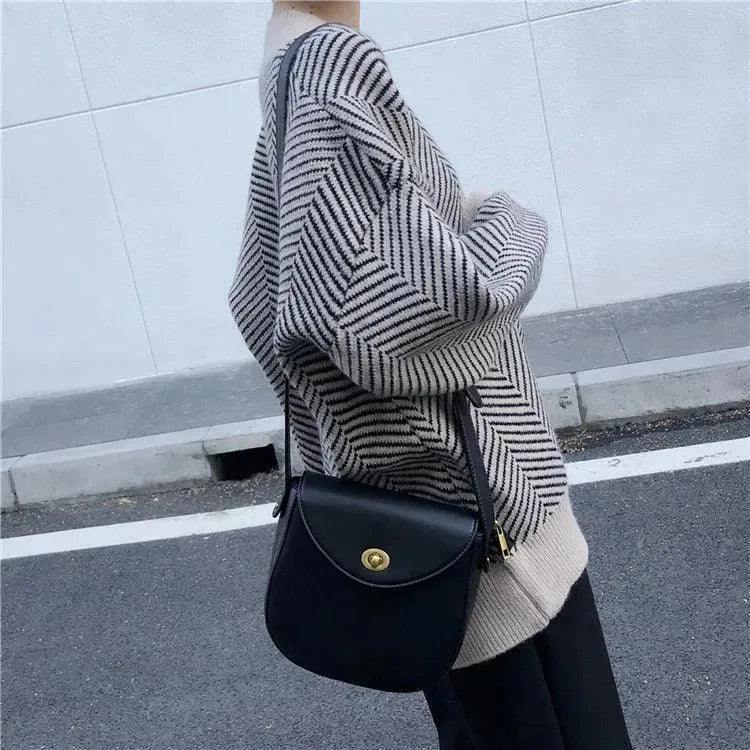 Striped Oversized Women Cardigan - Cardigan Sweater - LeStyleParfait