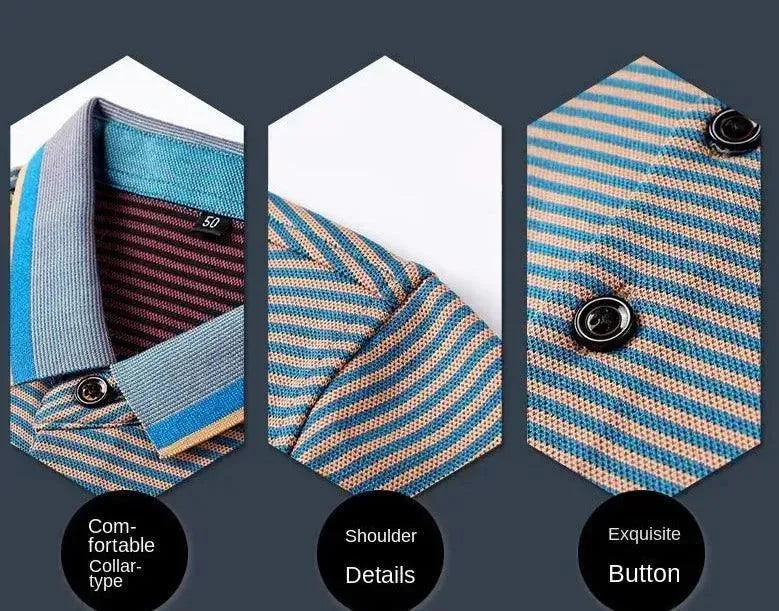 Striped Polo Shirt Long Sleeves - Polo Shirt - LeStyleParfait