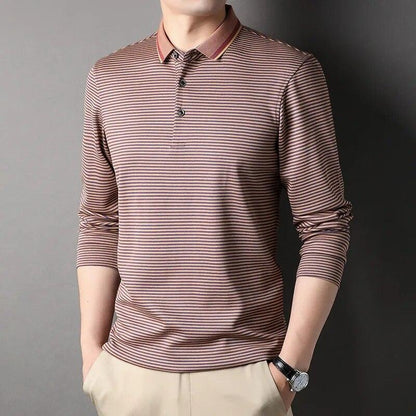 Striped Polo Shirt Long Sleeves - Polo Shirt - LeStyleParfait