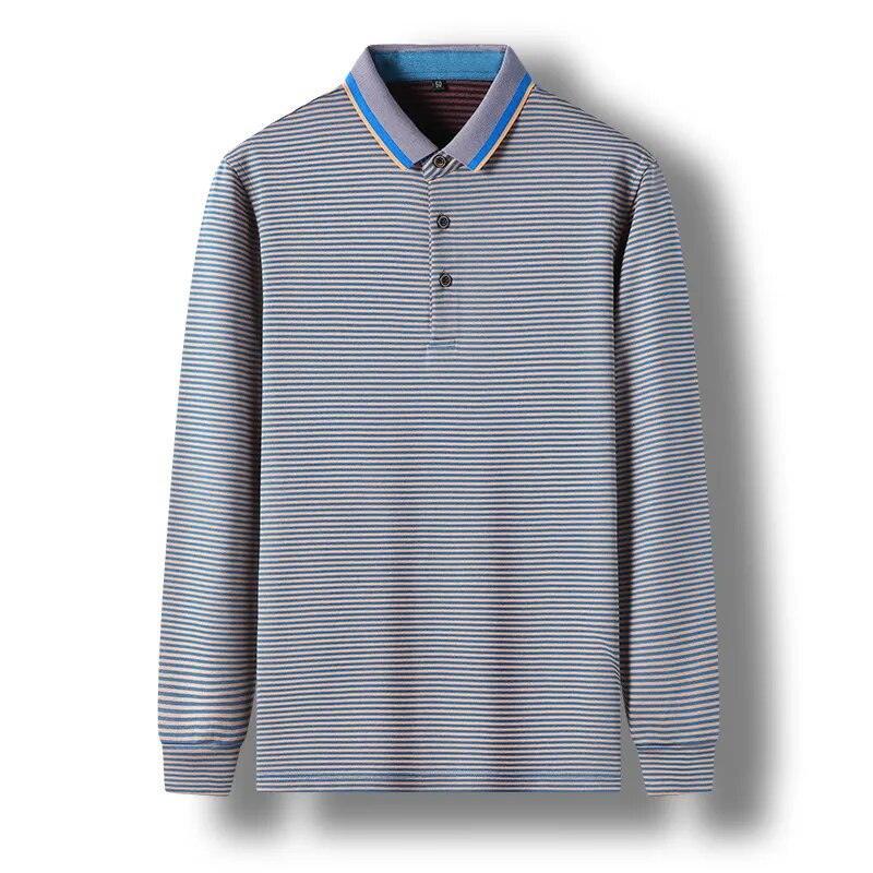 Striped Polo Shirt Long Sleeves - Polo Shirt - LeStyleParfait