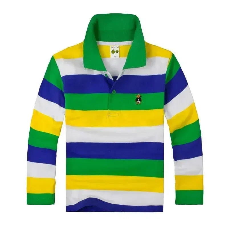 Striped Polyester Polo Shirt for Kids - Polo Shirt - LeStyleParfait