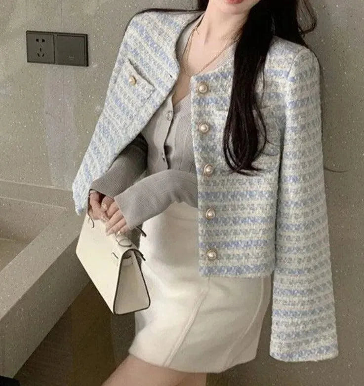 Striped Tweed Jackets for Women - Tweed Blazer - LeStyleParfait