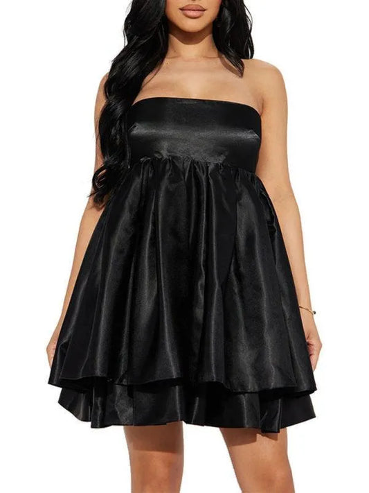 Stylish Party Strapless Mini Dress-LeStyleParfait