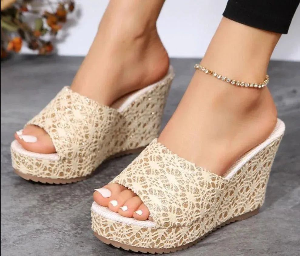 Stylish Printed Wedge Shoes - Wedge Shoes - LeStyleParfait