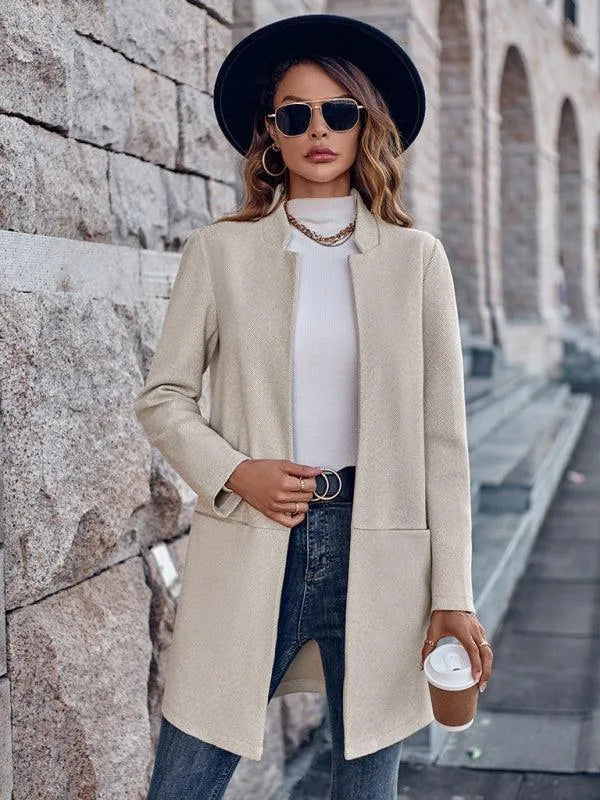 Stylish Round Neck Women's Trench Coat-Trench Coat-LeStyleParfait