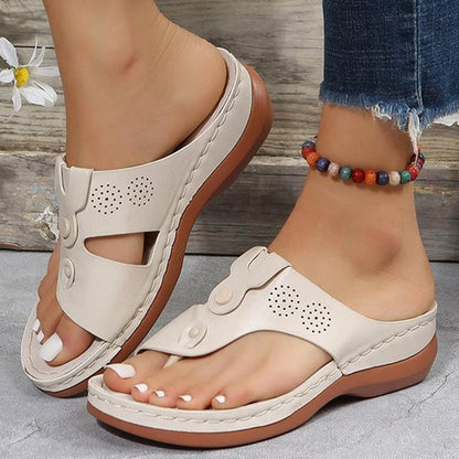 Summer Low Heel Wedge Sandals - Wedge Shoes - LeStyleParfait