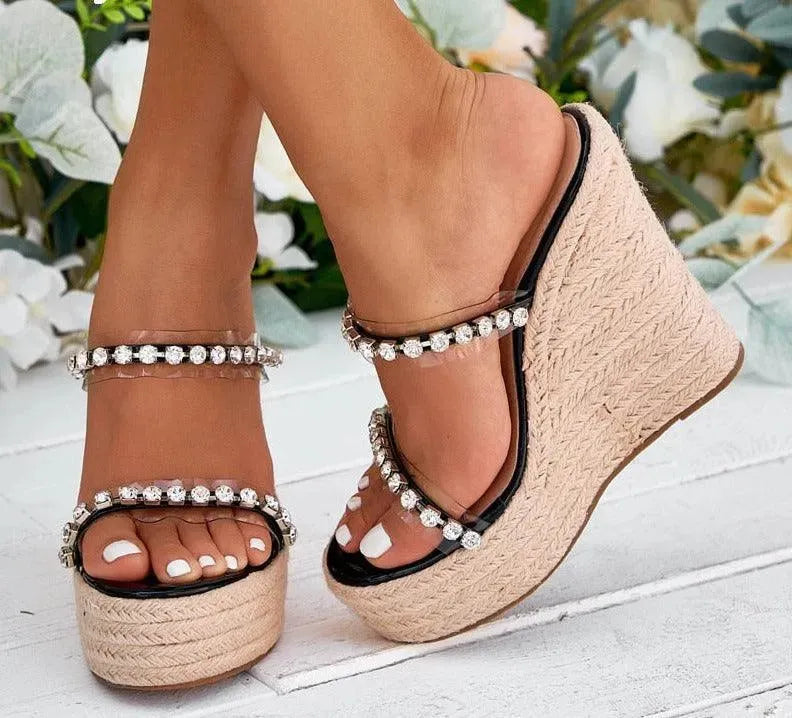 Summer Peep Toe Wedge Sandals - Wedge Shoes - LeStyleParfait