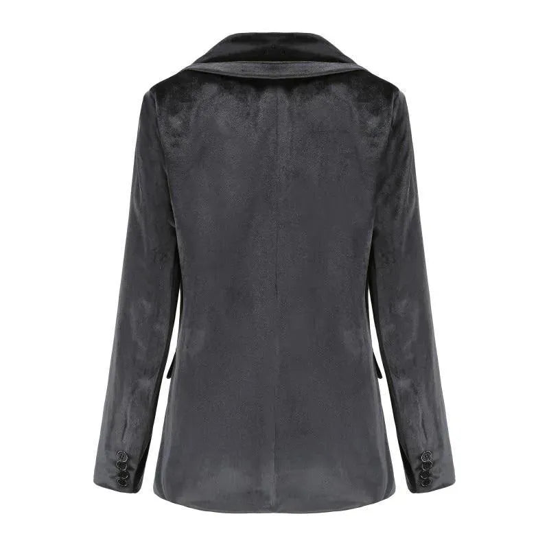 The Smooth Session Velvet Blazer Women - Casual - Plain-Solid - Velvet Blazer - LeStyleParfait