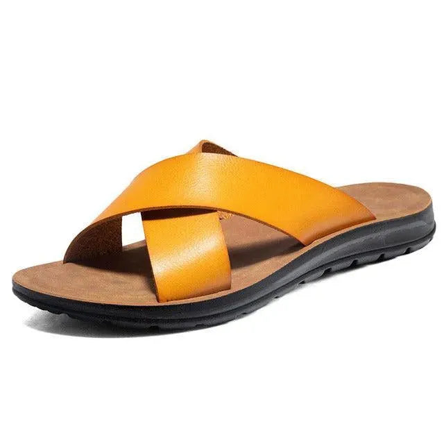 The Walker Leather Sandal Shoes - Sandals - LeStyleParfait