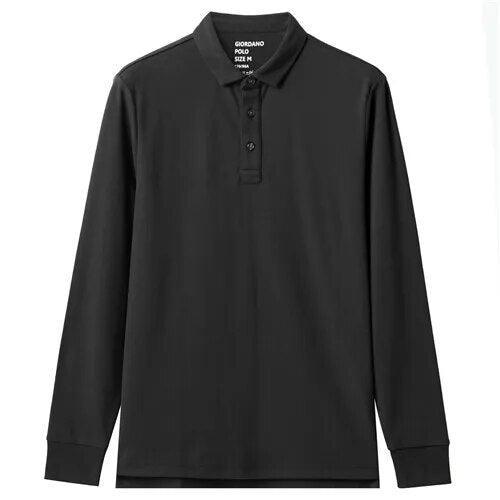 Thick Cotton Men Polo Shirt Long Sleeve - Polo Shirt - LeStyleParfait