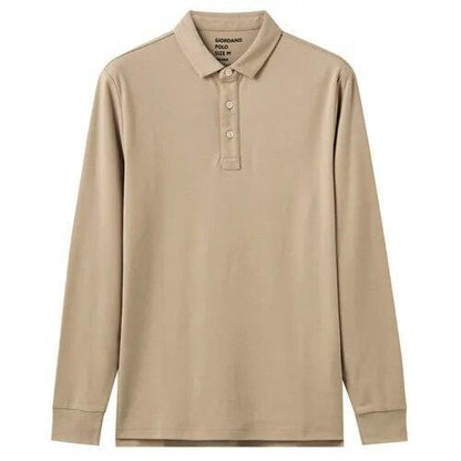 Thick Cotton Men Polo Shirt Long Sleeve - Polo Shirt - LeStyleParfait