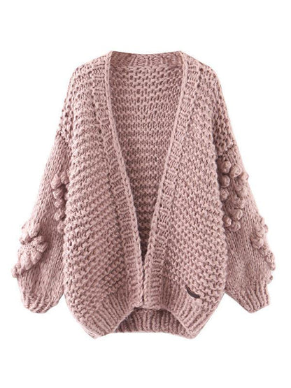 Thick Knitted Twist Loose Cardigan - Cardigan Sweater - LeStyleParfait