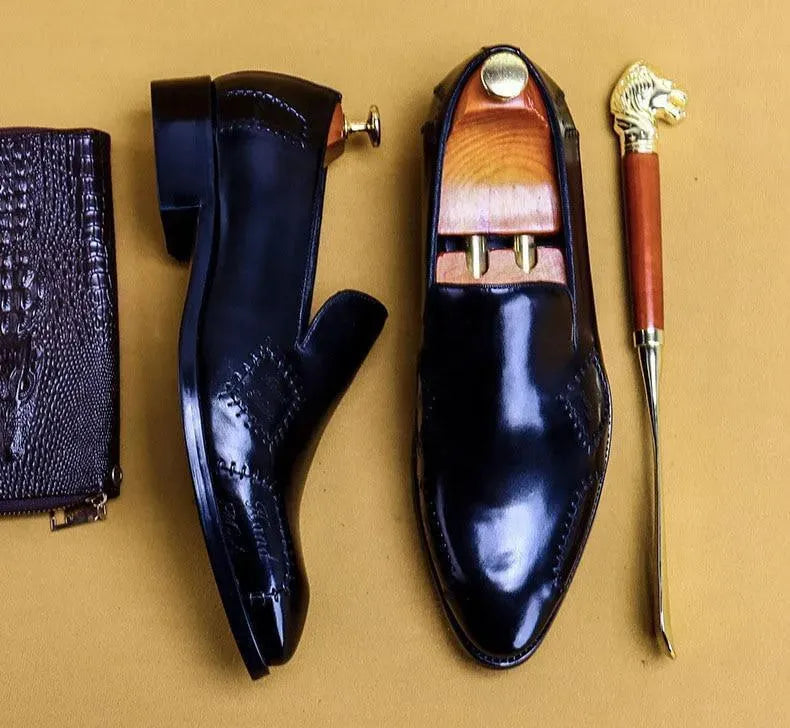 Tomasso Leather Loafer Shoes For Men - Loafer Shoes - LeStyleParfait