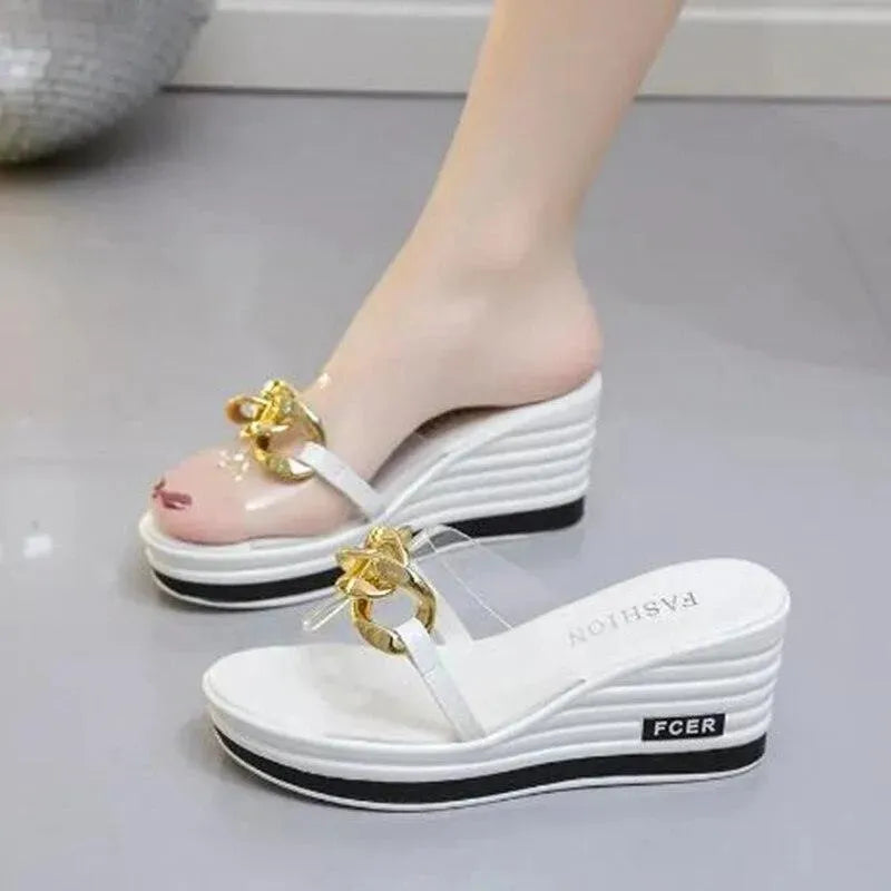 Transparent Wedge Sandals - Wedge Shoes - LeStyleParfait