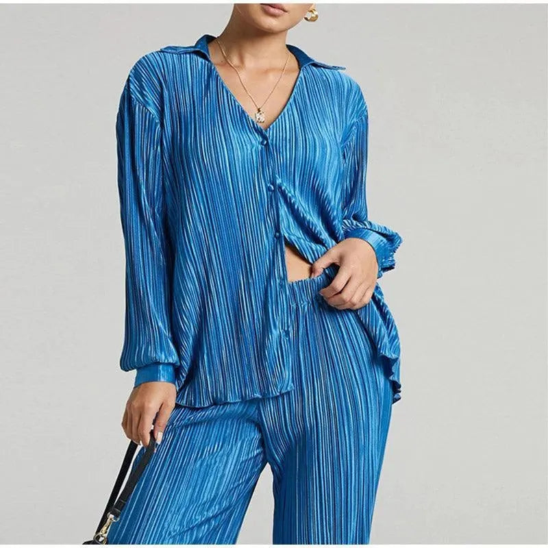 Pleated Oversized Pants - Women Pants - LeStyleParfait
