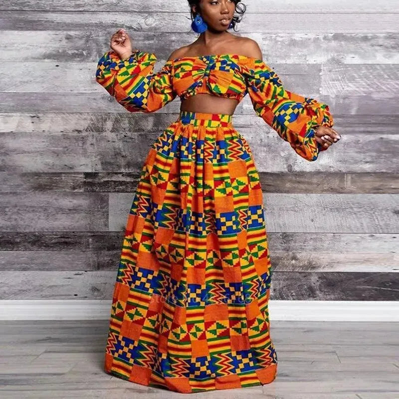 Trendy Women African Two-Piece Skirt Set - African Skirt Set - LeStyleParfait