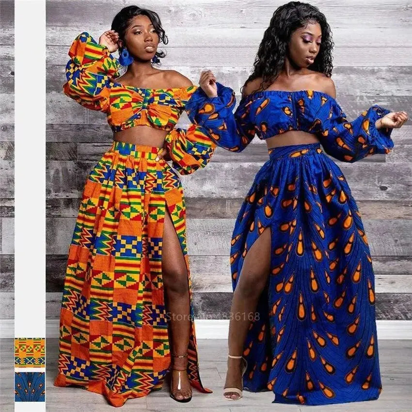 Trendy Women African Two-Piece Skirt Set - African Skirt Set - LeStyleParfait