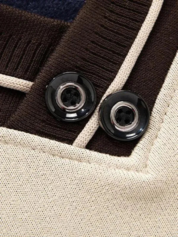 Turtleneck Slim Fit V-Neck Men Sweater - Pullover Sweater - LeStyleParfait