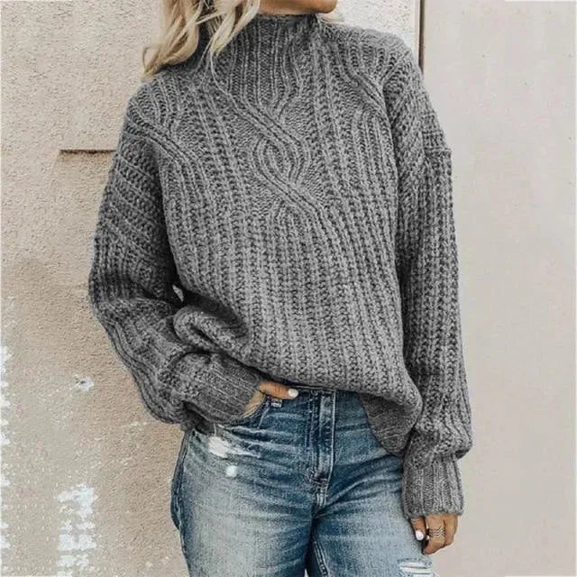 Twist Turtleneck Women Sweaters - Pullover Sweater - LeStyleParfait