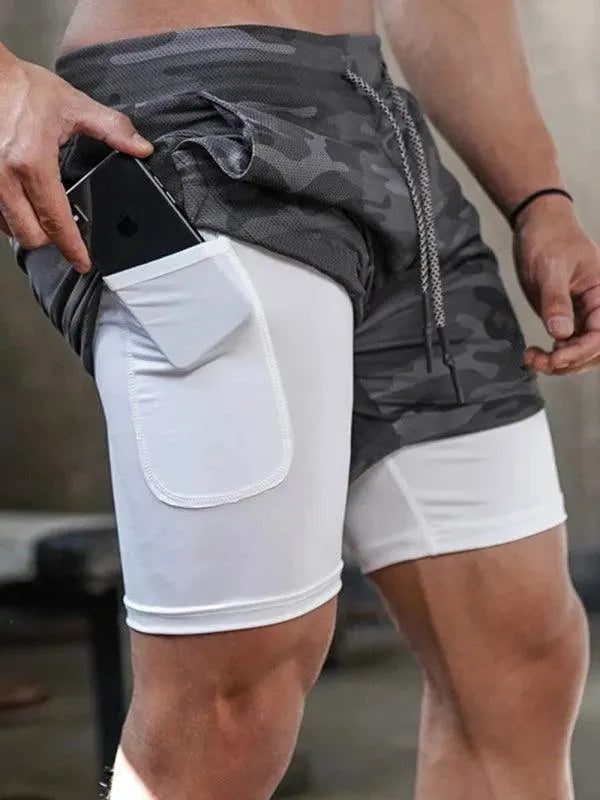 Two Piece Men Gym Shorts - Men's Shorts - LeStyleParfait