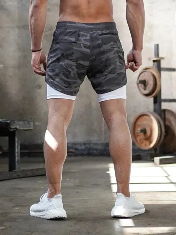Two Piece Men Gym Shorts - Men's Shorts - LeStyleParfait