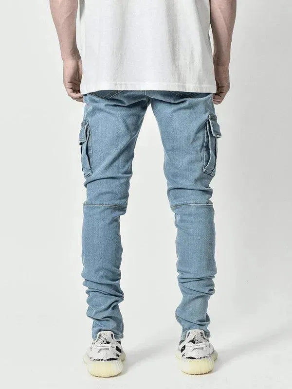 Men Cargo Skinny Jeans - Men's Jeans - LeStyleParfait