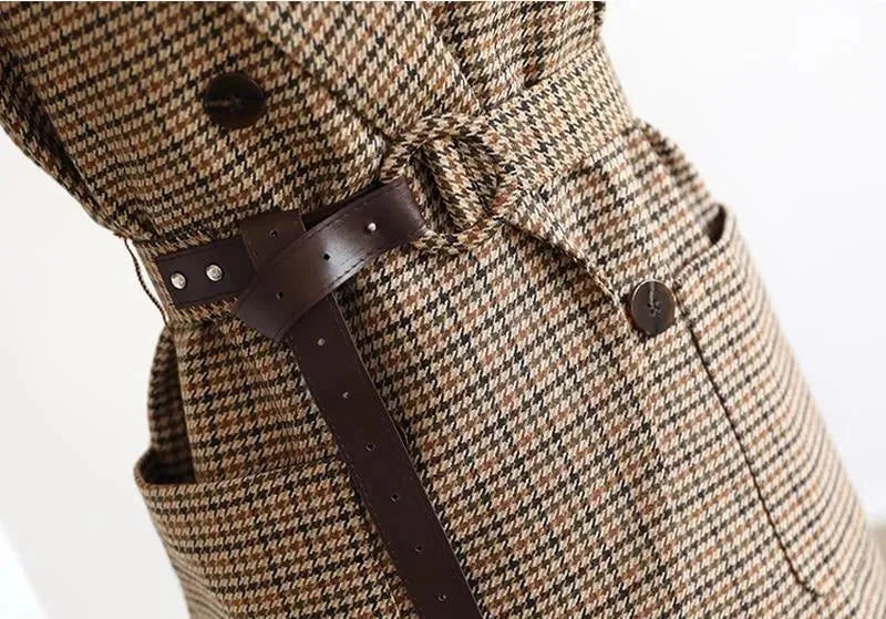 Vintage Houndstooth Plaid Blazer Women - Vintage - Plaid - Plaid Blazer - LeStyleParfait