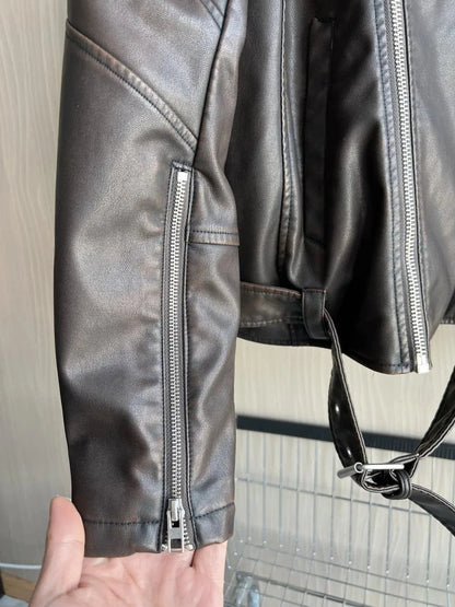 Vintage Men Leather Biker Jacket-Leather Biker Jacket-LeStyleParfait