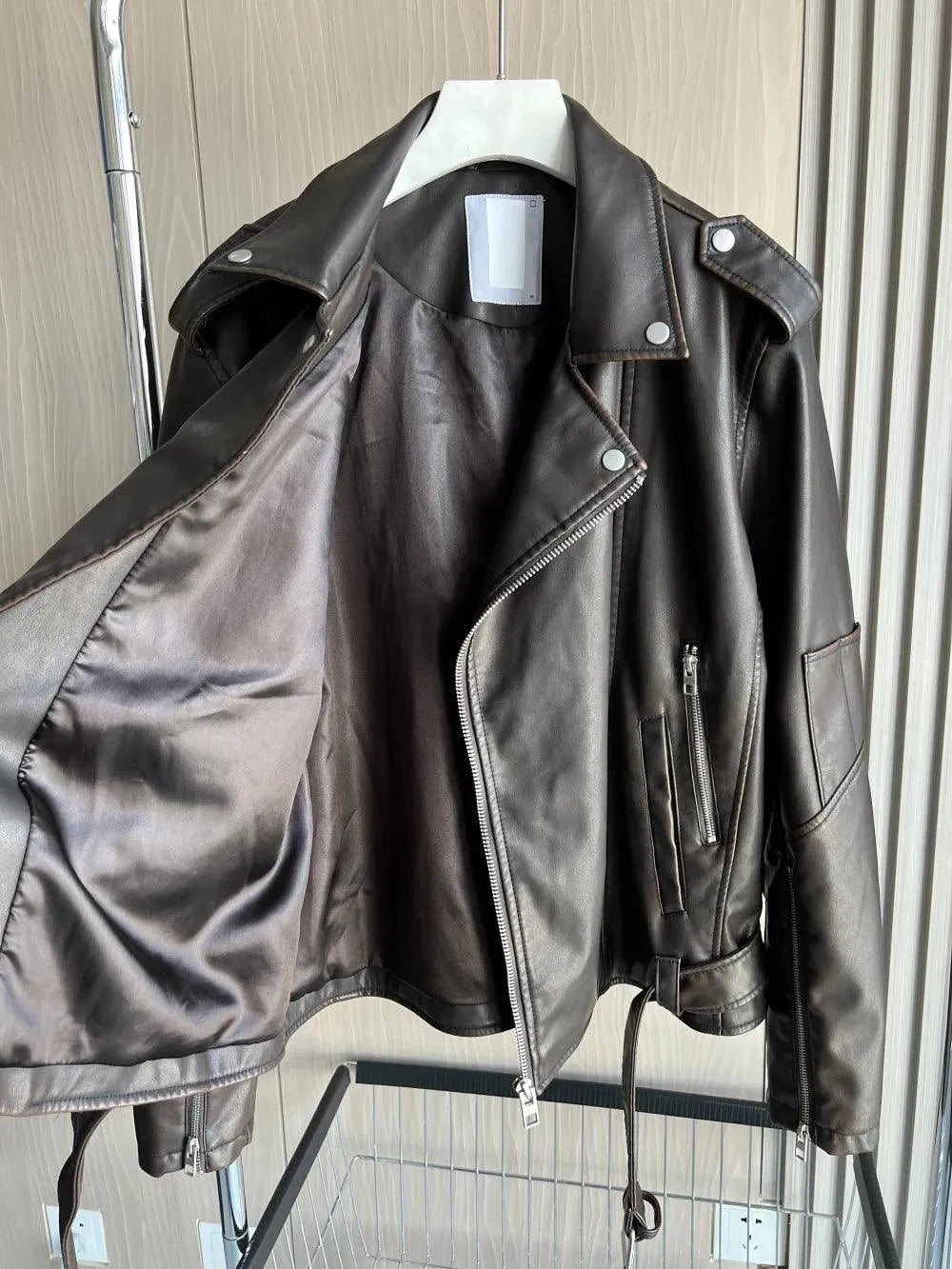 Vintage Men Leather Biker Jacket-Leather Biker Jacket-LeStyleParfait