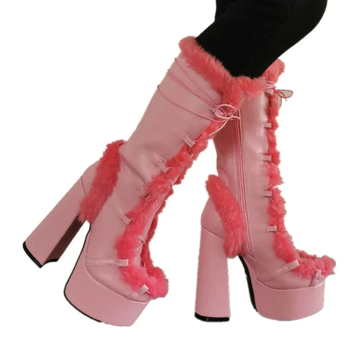 Warm High Heels Platform Boots - Boots - LeStyleParfait