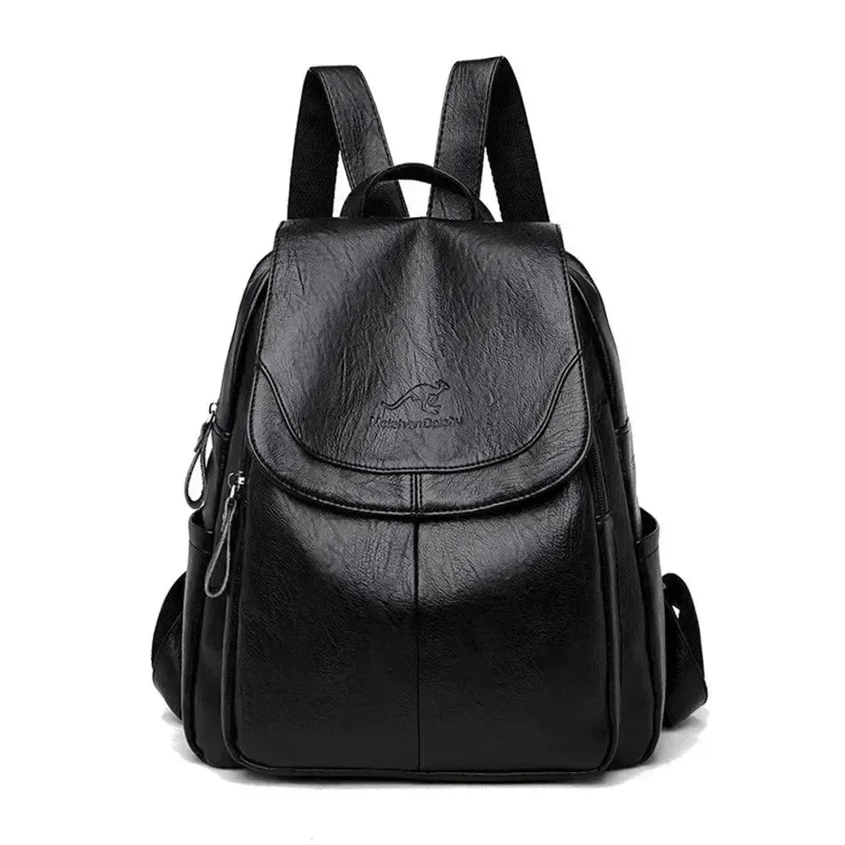 White Leather Women's Backpack - Backpack - LeStyleParfait
