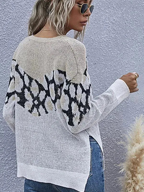 Wild Pattern Pullover Sweatshirt Sweater Women - Pullover Sweater - LeStyleParfait