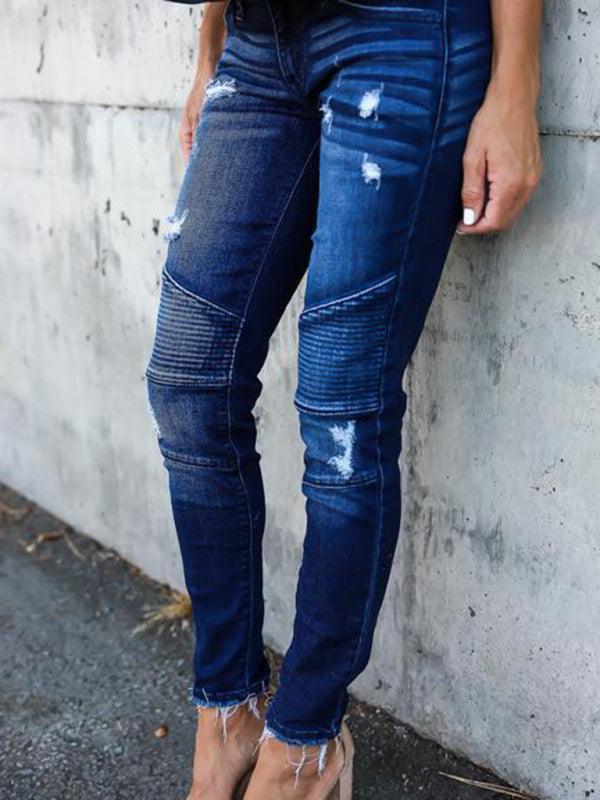 Women Biker Skinny Jeans - Women Jeans - LeStyleParfait