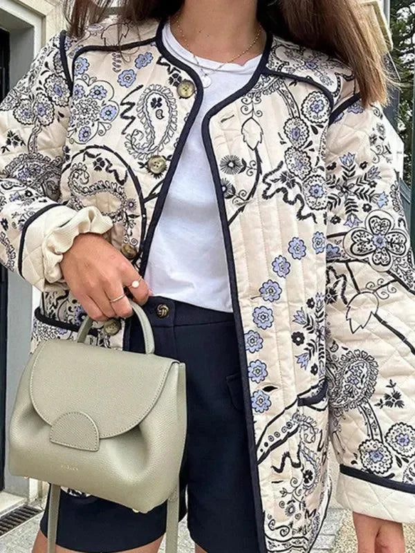 Women Cotton Quilted Coat - Quilted Coat - LeStyleParfait